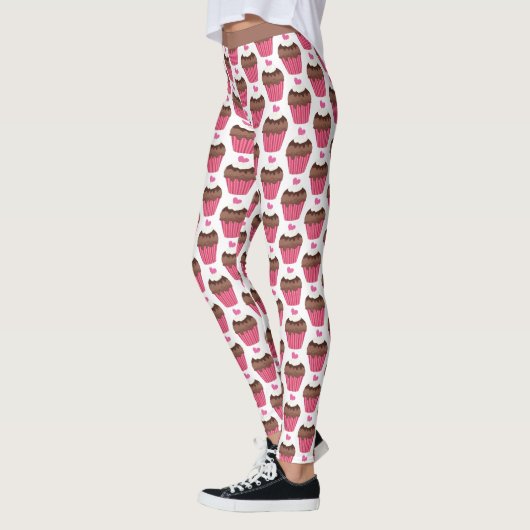 Cupcake Sweet Dessert Bakery Cake Pattern Leggings (Links)