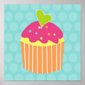 Cupcake Sweet Kinder Nursery Wall Art Prints (Voorkant)