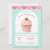 Cupcake Sweet Shop Uitnodiging voor verjaardag (Voorkant)
