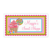 Cupcake Sweet Shoppe Etiketten (Voorkant)