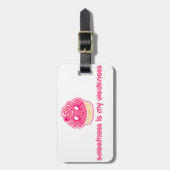 Cupcake-Sweetness is mijn zwakte Bagagelabel (Voorkant verticaal)