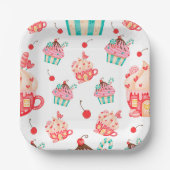 cupcake sweets feest papieren bordje (Voorkant)