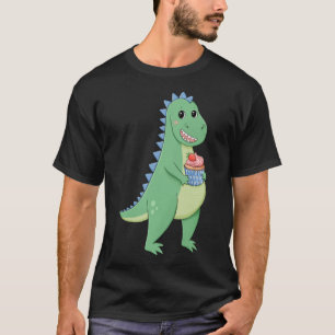 Cupcake T-Rex Dinosaurus Baker Gebak Chef Dino Lov T-shirt
