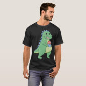 Cupcake T-Rex Dinosaurus Baker Gebak Chef Dino Lov T-shirt (Voorkant volledig)