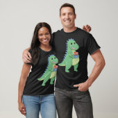 Cupcake T-Rex Dinosaurus Baker Gebak Chef Dino Lov T-shirt (Unisex)