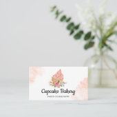Cupcake Taart Bakker Gebak Chef Visitekaartje (Staand voorkant)