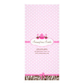 Cupcake taart Poppen bakkerij bedrijf Reclamekaart (Achterkant)