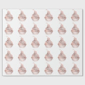 Cupcake taarten & snoepjes Home Bakkerij Rustiek  Cadeaupapier (Vlak)