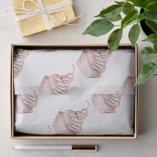 Cupcake taarten & snoepjes Home Bakkerij Rustiek  Tissuepapier (Geschenk)