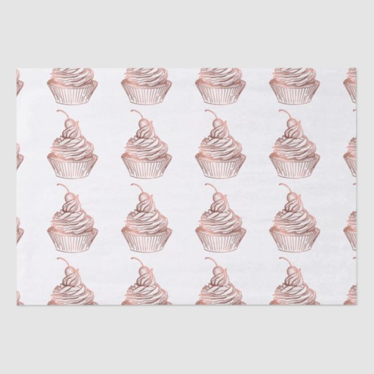 Cupcake taarten & snoepjes Home Bakkerij Rustiek  Tissuepapier (Voorkant)