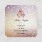 Cupcake taarten & snoepjes Home Bakkerij Rustiek Vierkante Visitekaartje (Achterkant)