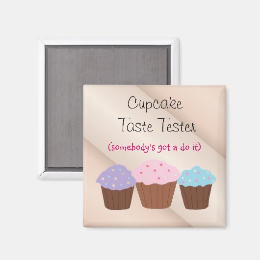 Cupcake Taste Tester Magneet (Voorkant / Achterkant)