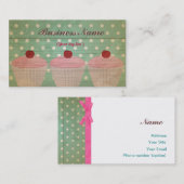 Cupcake-template voor visitekaartjes (Voorkant / Achterkant)