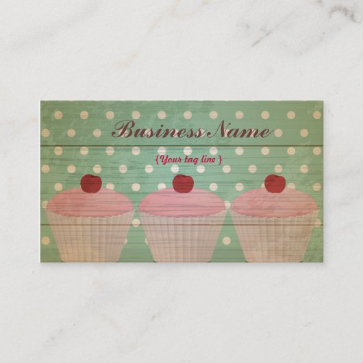 Cupcake-template voor visitekaartjes (Voorkant)