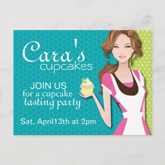 Cupcake-testpartij Briefkaart (Voorkant)
