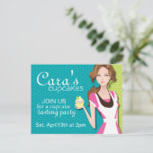 Cupcake-testpartij Briefkaart (Staand voorkant)