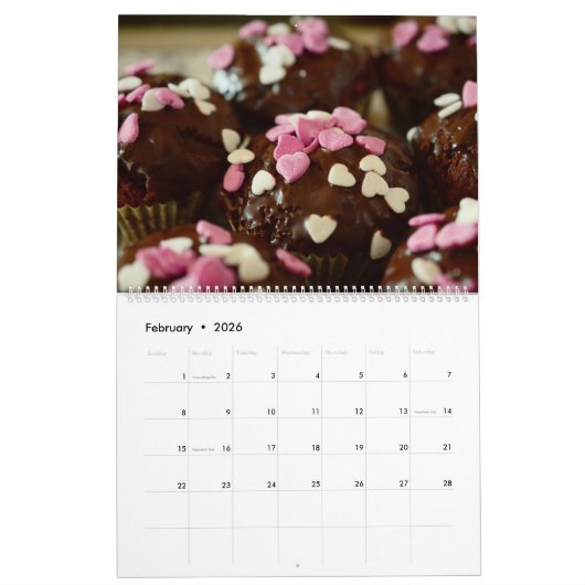 Cupcake Theme 2025 Muur Kalender Gift (Feb 2026)