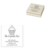 Cupcake Theme Business Stamp Rubberstempel (Gestempeld)
