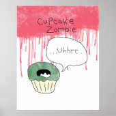 Cupcake themed poster -"Cupcake zombie" (Voorkant)