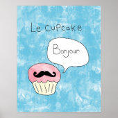 Cupcake themed poster - "Le Cupcake" (Voorkant)