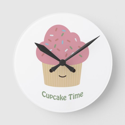 Cupcake Tijd! Ronde Klok (Voorkant)