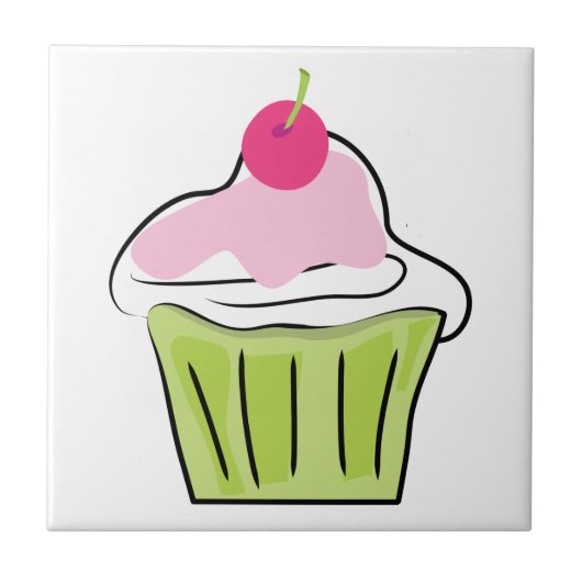 Cupcake Tile Tegeltje (Voorkant)