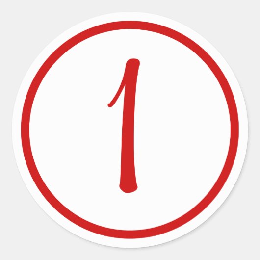 Cupcake Topper Sticker met Nummer (Voorkant)