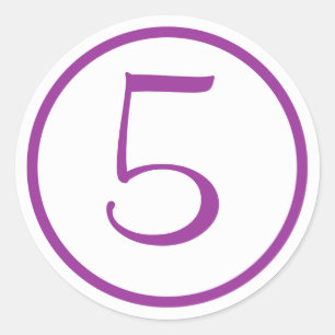 Cupcake Topper Sticker met Nummer