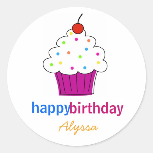 Cupcake Topper Stickers (Voorkant)