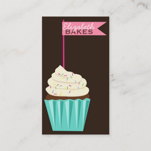 Cupcake Topper Visitekaartje (Voorkant)