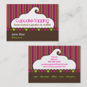 Cupcake Topping Retro Visitekaartjes (Voorkant / Achterkant)