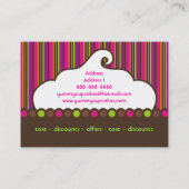 Cupcake Topping Retro Visitekaartjes (Achterkant)