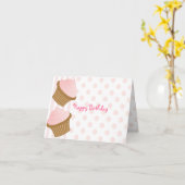 Cupcake Toss Kaart (Gele Bloem)