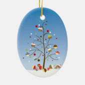 Cupcake Tree-feestdag Keramisch Ornament (Achterkant)