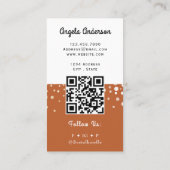 Cupcake Trendy QR-code en Website Visitekaartje (Achterkant)