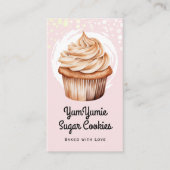 Cupcake Trendy QR-code en Website Visitekaartje (Voorkant)