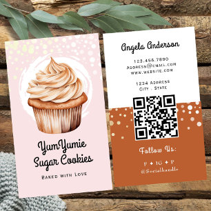 Cupcake Trendy QR-code en Website Visitekaartje