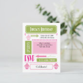 Cupcake Uitnodiging Briefkaart (Staand voorkant)
