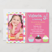 Cupcake Uitnodiging/Cupcake Uitnodiging Foto (Voorkant)