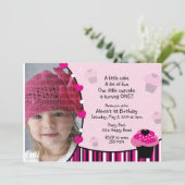 Cupcake Uitnodiging of Hartelijk dank (Staand voorkant)