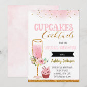Cupcake, uitnodiging voor cocktails (Voorkant / Achterkant)