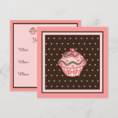 Cupcake uitnodigingen (Voorkant / Achterkant)