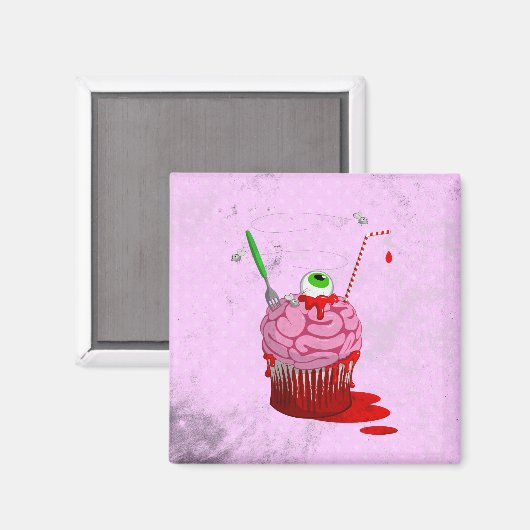 Cupcake van de doden magneet (Voorkant / Achterkant)