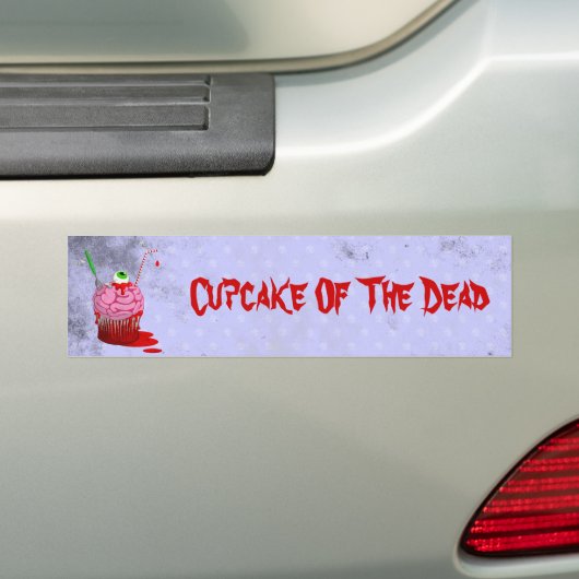 Cupcake van de dood bumpersticker (Op auto)