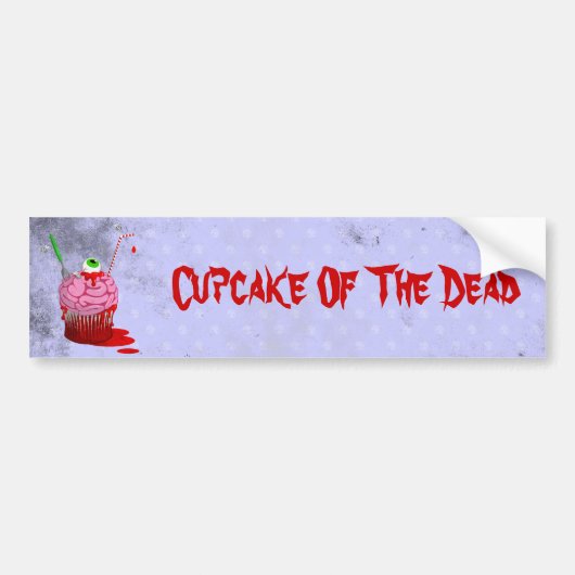 Cupcake van de dood bumpersticker (Voorkant)