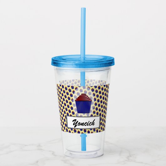 Cupcake van Kenneth Yoncich Acryl Drinkbeker (Voorkant)