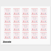 Cupcake Verjaardag Dank u Stickers (Vel)