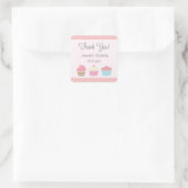Cupcake Verjaardag Dank u Stickers (Tas)