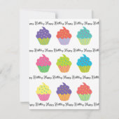 Cupcake Verjaardag Kaart Sjabloon (Voorkant)