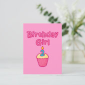 Cupcake Verjaardag Meisje 2 Briefkaart (Staand voorkant)